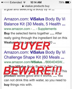 Visalus on Amazon and Ebay