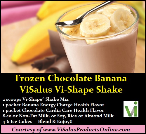 ViSalus Shake Recipe - Frozen Chocolate Banana Shake - ViSalus Products Online
