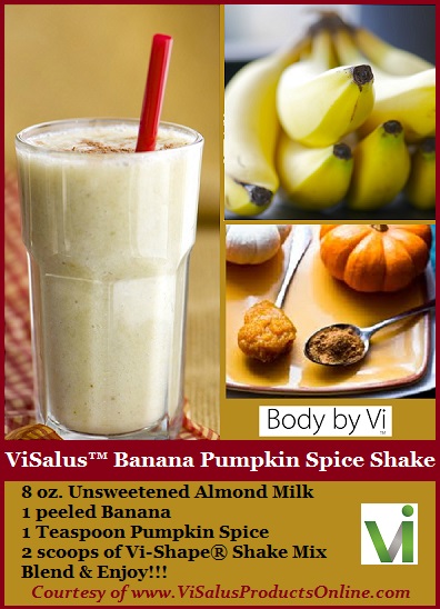 ViSalus Banana Pumpkin Spice Shake Recipe
